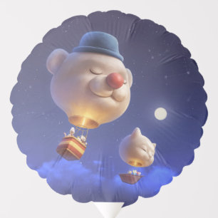 Dreamy Balloon Ride: Smiling Bichon Hot Air Balloo