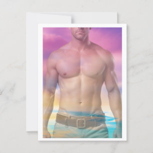 Dreamy Beach Torso Puzzle – Serenity Meets Strengt Postcard