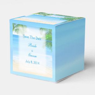 Dreamy Beach Wedding Save The Date Favor Boxes