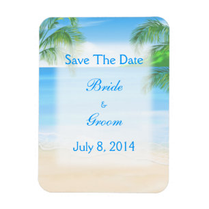 Dreamy Beach Wedding Save The Date Magnet
