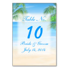 Love on the beach table cards | Zazzle.com
