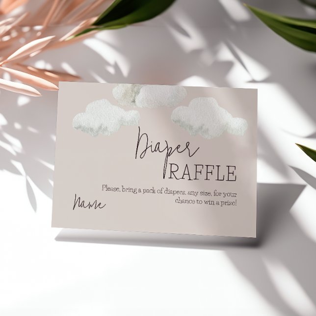 Dreamy Beige Heaven Sent Gender Reveal Enclosure Card (Creator Uploaded)