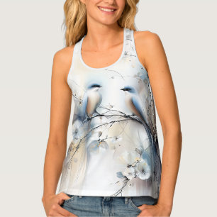 Dreamy Birds and Flowers Tank Top