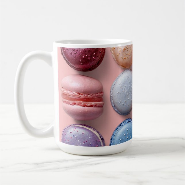 Dreamy Bites: Macarons Coffee Mug (Left)