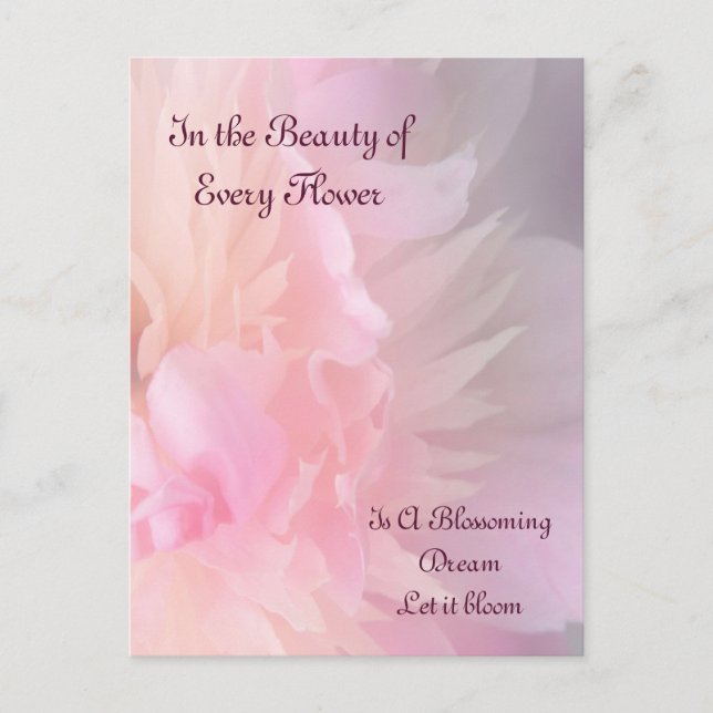 Dreamy Blooming Floral Poster Postcard (Front)