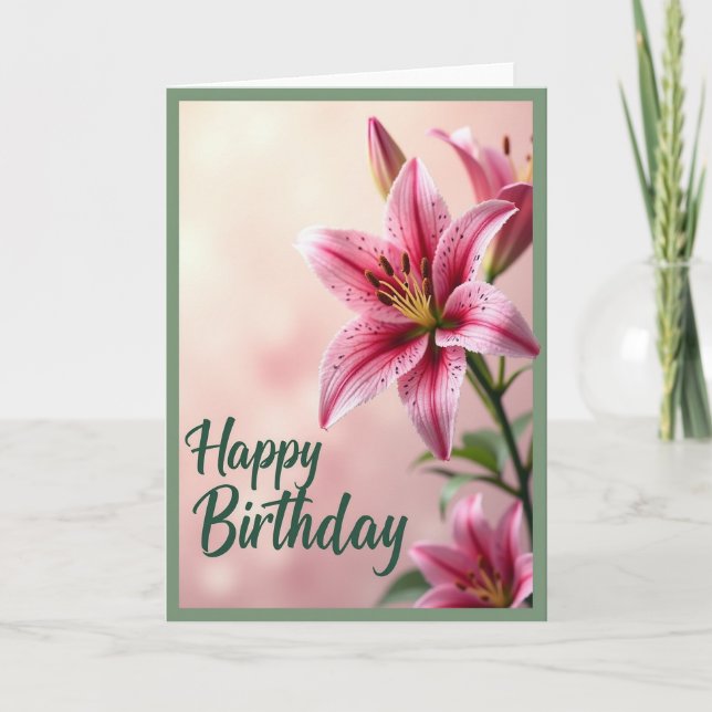 Dreamy Blossom Birthday Card (Front)