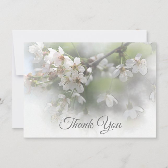 Dreamy Blossoms 2 Thank You Card (Front)