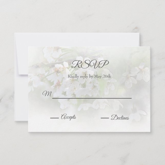 Dreamy Blossoms RSVP Card (Front)
