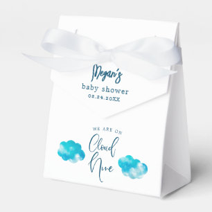 Dreamy Blue Cloud Nine Boy Baby Shower Favor Boxes