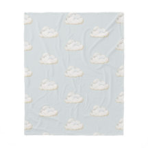 Dreamy Blue Cloud Throw Pillow