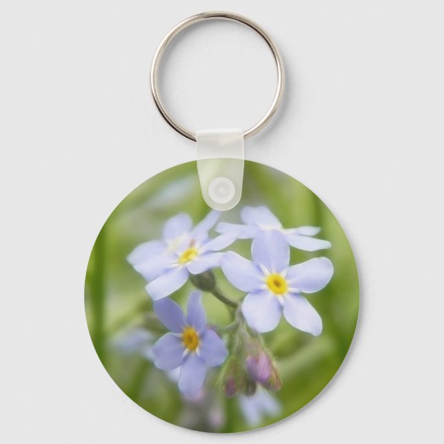 Dreamy Blue Forget Me Nots Keychain (Front)