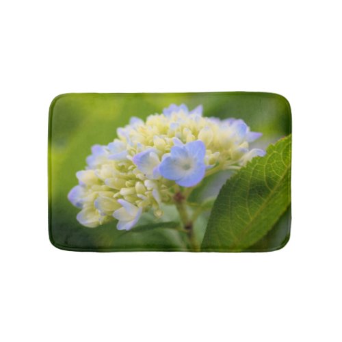 Dreamy Blue Hydrangea Flower  Bath Mat