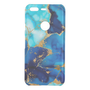 Dreamy Blue inks and Gold Uncommon Google Pixel Case