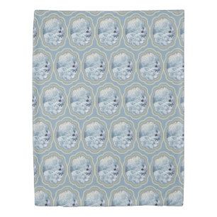 Dreamy Blue Medallions Duvet Cover