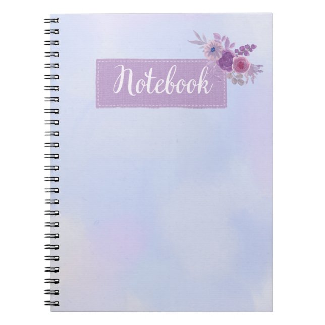 Dreamy Blue & Purple Gradient Notebook (Front)
