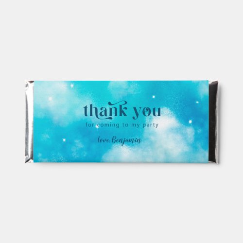 Dreamy Blue Sky Birthday Party Thank You Hershey Bar Favors