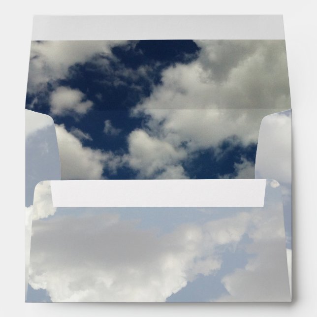 Dreamy Blue Sky with Puffy White Clouds Envelope (Back (Bottom))