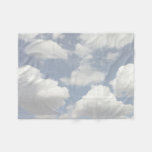 Dreamy Blue Sky With Puffy White Clouds Fleece Blanket at Zazzle