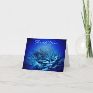 Dreamy Blue Stream Customizable Thank You Card