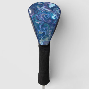 Dreamy Blue Swirls Golf Head Cover