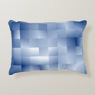 Dreamy Blue Tones in a Square Pattern Accent Pillow