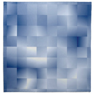 Dreamy Blue Tones in a Square Pattern Cloth Napkin