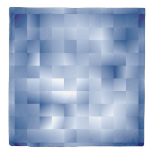 Dreamy Blue Tones in a Square Pattern Duvet Cover
