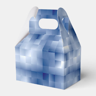 Dreamy Blue Tones in a Square Pattern Favor Boxes