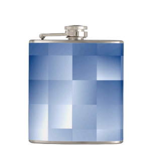 Dreamy Blue Tones in a Square Pattern Flask