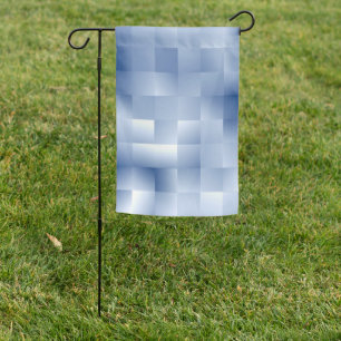 Dreamy Blue Tones in a Square Pattern Garden Flag