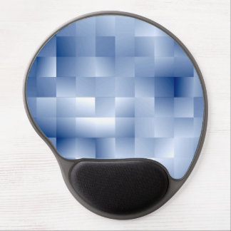 Dreamy Blue Tones in a Square Pattern Gel Mouse Pad