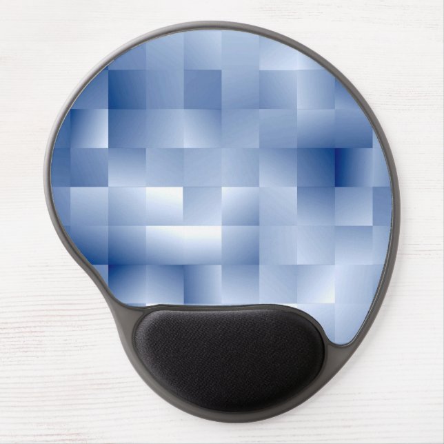 Dreamy Blue Tones in a Square Pattern Gel Mouse Pad (Front)