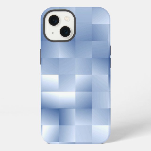 Dreamy Blue Tones in a Square Pattern Iphone Case (Back)