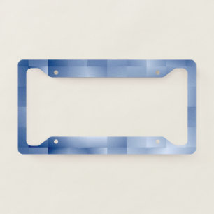 Dreamy Blue Tones in a Square Pattern License Plate Frame