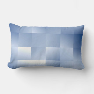 Dreamy Blue Tones in a Square Pattern Lumbar Pillow