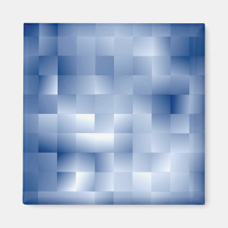 Dreamy Blue Tones in a Square Pattern Magnet