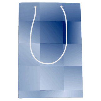 Dreamy Blue Tones in a Square Pattern Medium Gift Bag