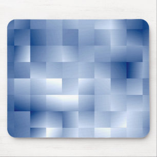 Dreamy Blue Tones in a Square Pattern Mouse Pad