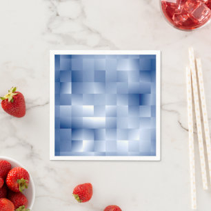 Dreamy Blue Tones in a Square Pattern Napkins