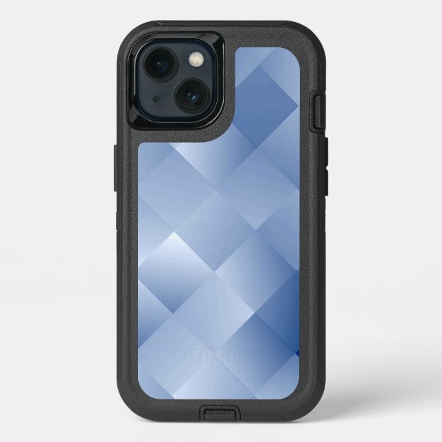 Dreamy Blue Tones in a Square Pattern Otterbox iPhone Case (Back)