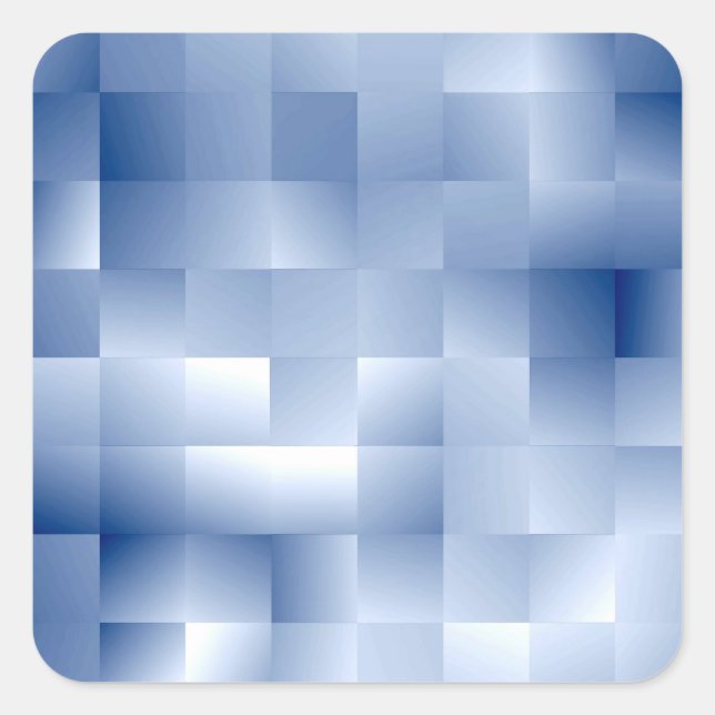 Dreamy Blue Tones in a Square Pattern Sticker (Front)