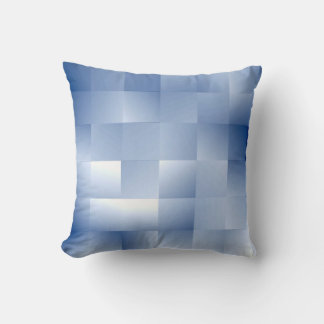 Dreamy Blue Tones in a Square Pattern Throw Pillow