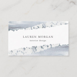 Dreamy Blue watercolor paint stroke Business Card