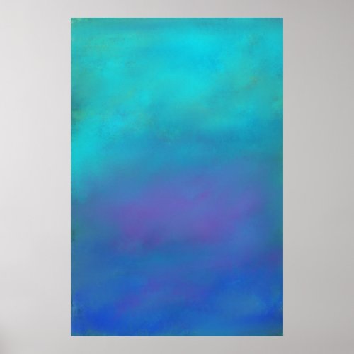 Dreamy Blues Abstract Design Poster