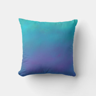 Dreamy Blues Abstract Design Throw Pillow