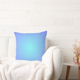 Dreamy Blues Gradient Aqua Blue Hues Throw Pillow
