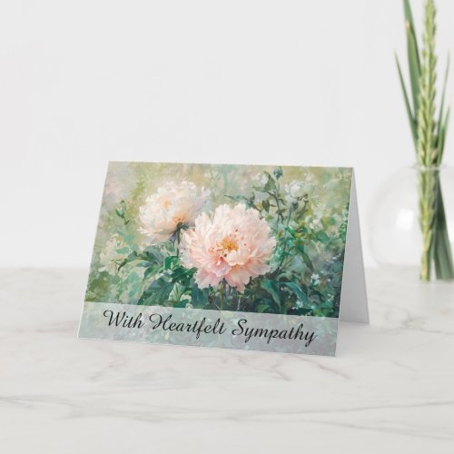 *~* Dreamy Blush Peony TV2 Sympathy Love Light Card