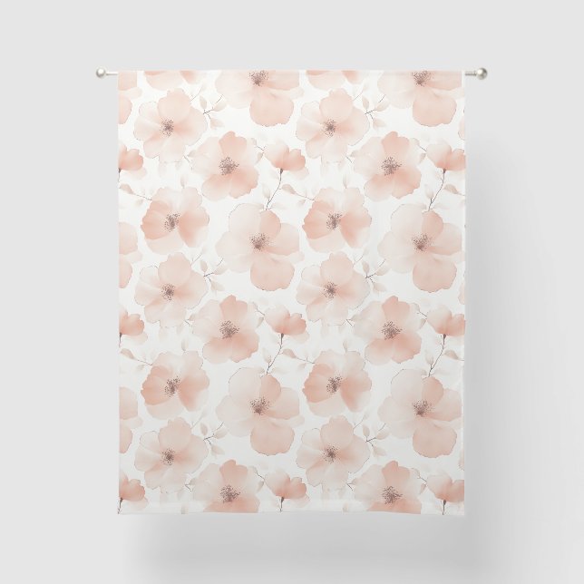 Dreamy Boho Floral Nursery Sheer Curtains (Front)