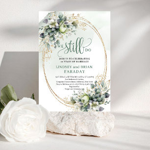 Dreamy Boho Sage Green Wedding Vows Invitation