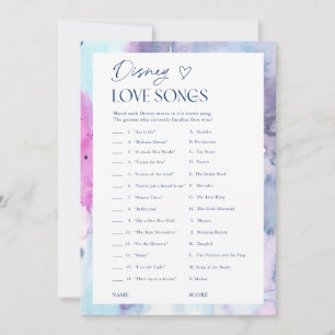 Dreamy Bridal Shower Songs Movie Trivia Game Card